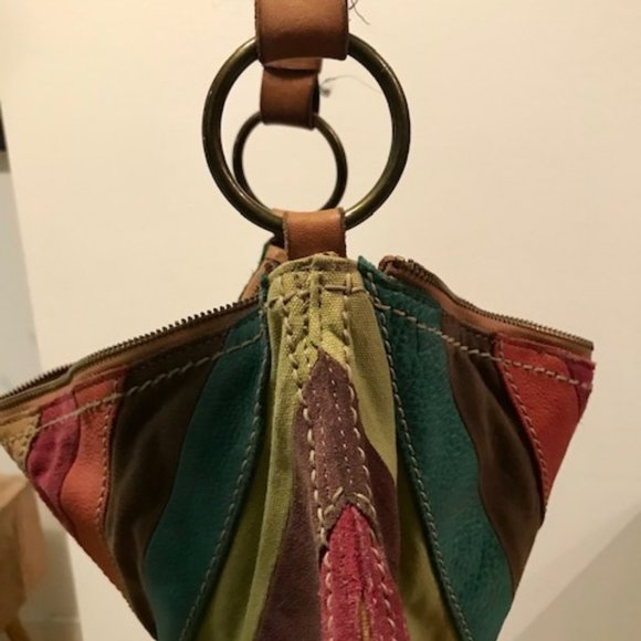 Fossil Multi-color suede hobo bag - Picture 3 of 6